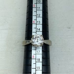 Sterling Silver W 925 Engagement Style CZ Round Cut Ring Size 7